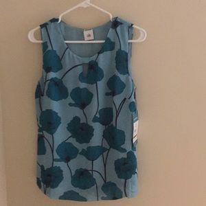 Cabi Pacific Blue Sleeveless Poppy Top. Brand new!